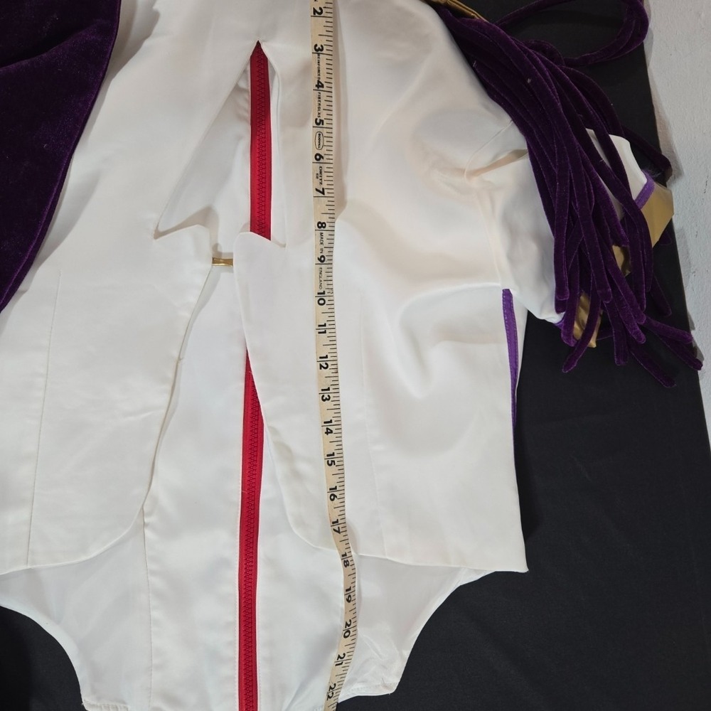 Cos Monde Cosplay Emperor Jacket Women's Large Purple Velvet Sash Epaulets - Picture 16 of 16